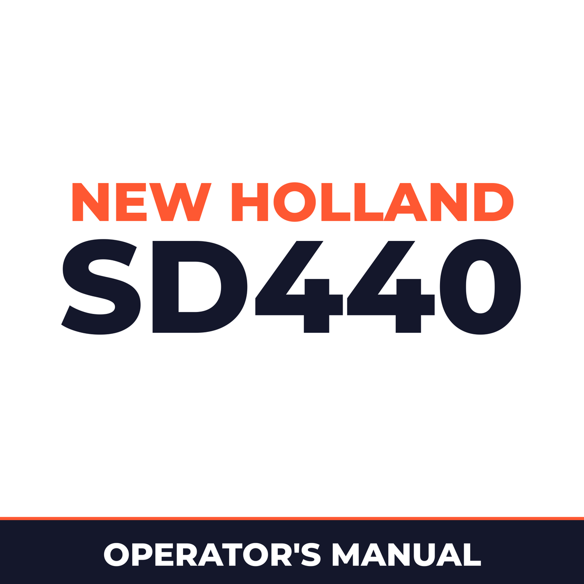 New Holland SD440 Planter Operator's Manual
