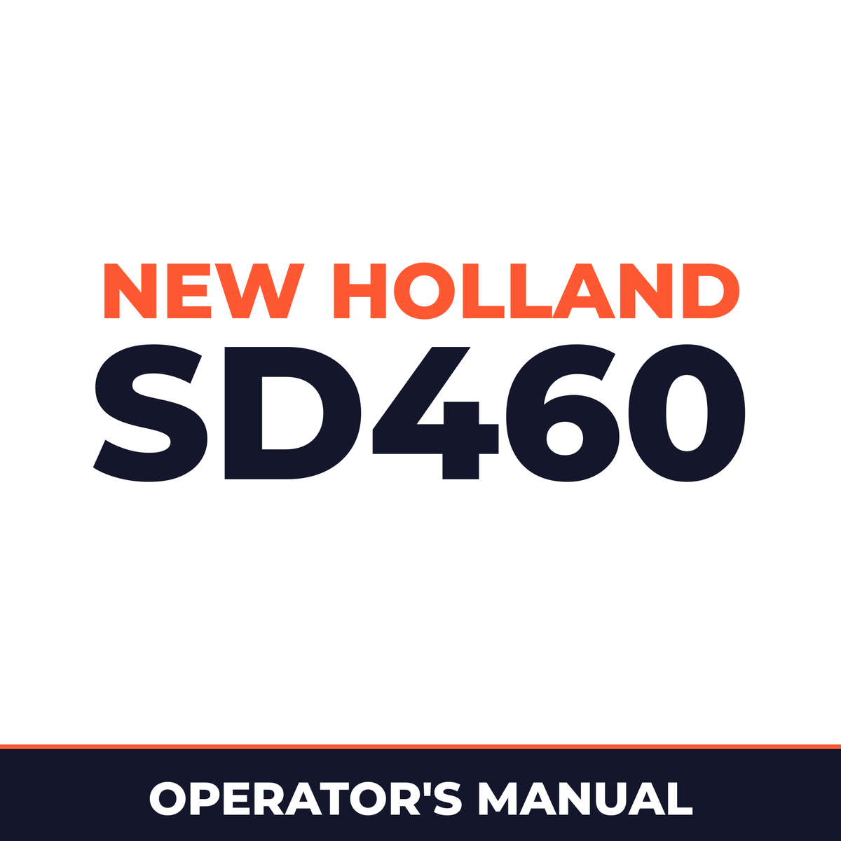 New Holland SD460 Planter Operator's Manual