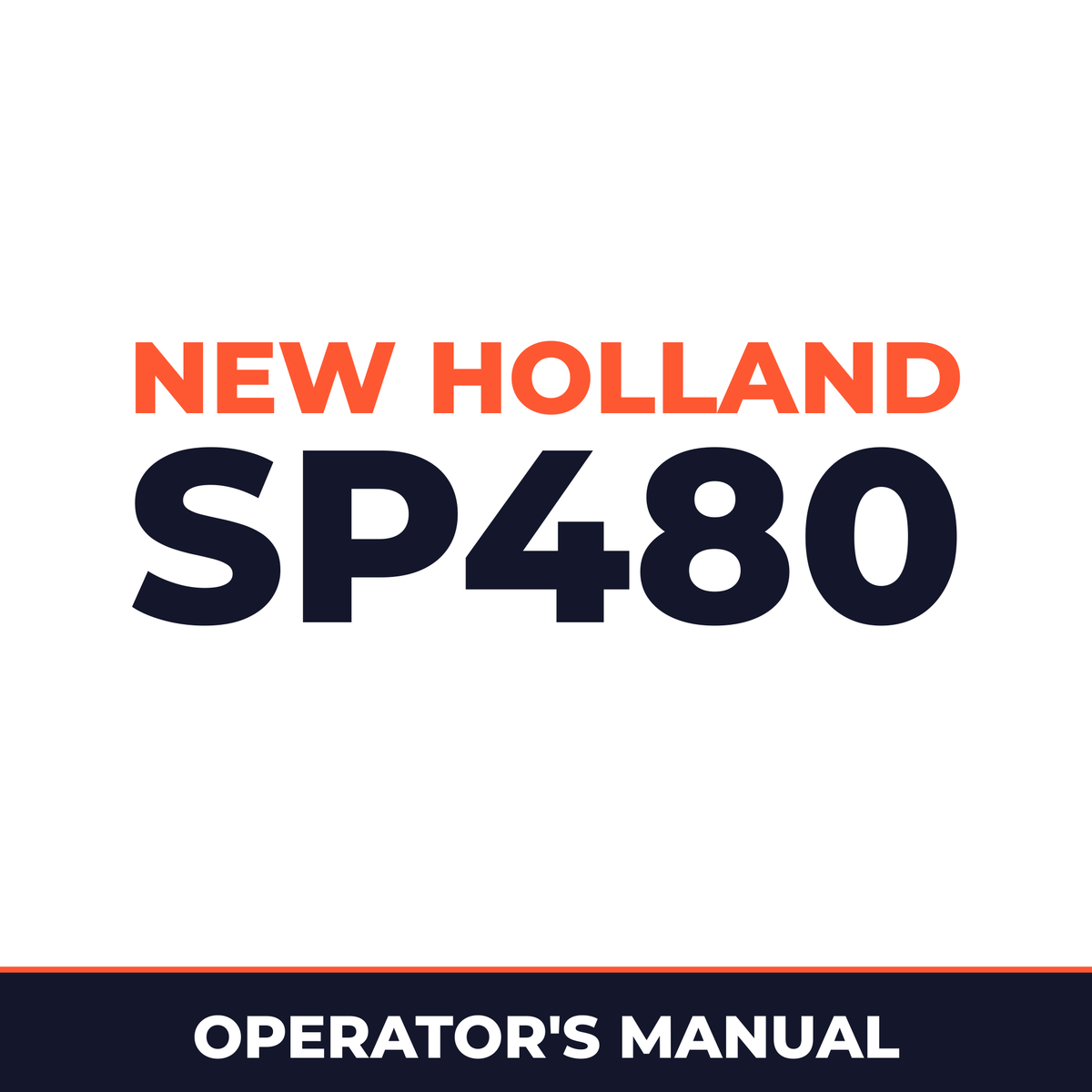 New Holland SP480 Planter Operator's Manual