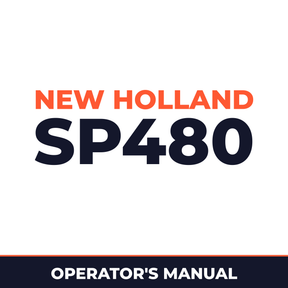 New Holland SP480 Planter Operator's Manual