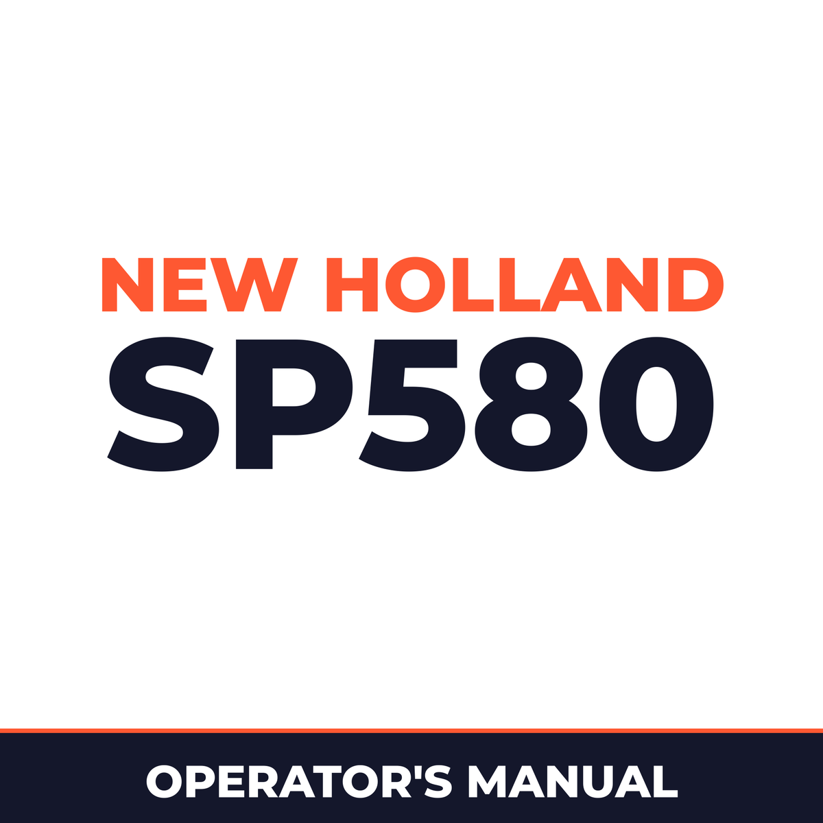 New Holland SP580 Planter Operator's Manual