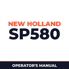 New Holland SP580 Planter Operator's Manual