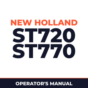 New Holland ST720 ST770 Machine Operator's Manual