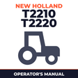 New Holland T2210 T2220 Tractor Operator's Manual