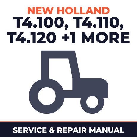 New Holland T4.100 T4.110 T4.120 T4.90 Tractor Service & Repair Manual