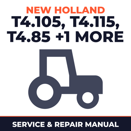 New Holland T4.105 T4.115 T4.85 T4.95 Tractor Service & Repair Manual