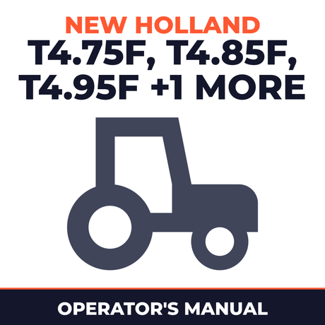 New Holland T4.75F T4.85F T4.95F T4.105F Tractor Spanich Operator's Manual