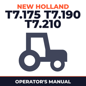 New Holland T7.175 T7.190 T7.210 Tractor Operator's Manual