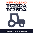 New Holland TC23DA TC26DA Tractor Operator's Manual