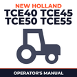 New Holland TCE40 TCE45 TCE50 TCE55 Tractor Portuguese Operator's Manual