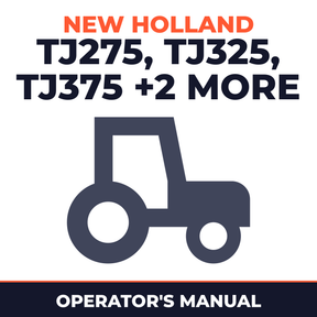 New Holland TJ275 TJ325 TJ375 TJ425 TJ450 Tractor Operator's Manual