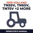 New Holland TN55V TN65V TN75V TN65N TN75N Tractor Spanish Operator's Manual