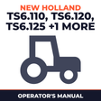 New Holland TS6.110 HC TS6.120 TS6.125 TS6.140 Tractor Spanish Operator's Manual