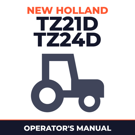 New Holland TZ21D TZ24D Tractor Operator's Manual