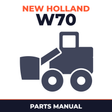 New Holland W70 Compact Wheel Loader Service Parts Catalogue Manual INSTANT