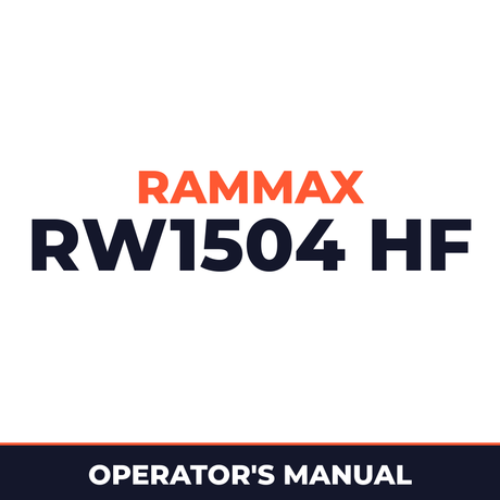 Rammax RW1504 HF operation and maintenance manual