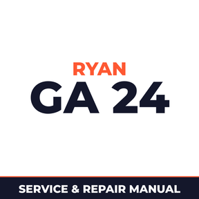 Ryan GA 24 Machine Service & Repair Manual