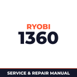 Ryobi 1360 1981 100000001-199999999 Piston Powered Products (Ryobi) Attachment Service & Repair Manual