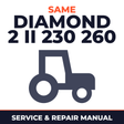 Same Diamond 2 II 230 260 Tractor Service & Repair Manual