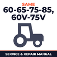 Same Golden 60-65-75-85 Compatto 60V-75V Tractor Service & Repair Manual