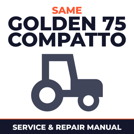 Same Golden 75 Compatto Tractor Service & Repair Manual