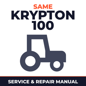 Same Krypton 100 Tractor Service & Repair Manual