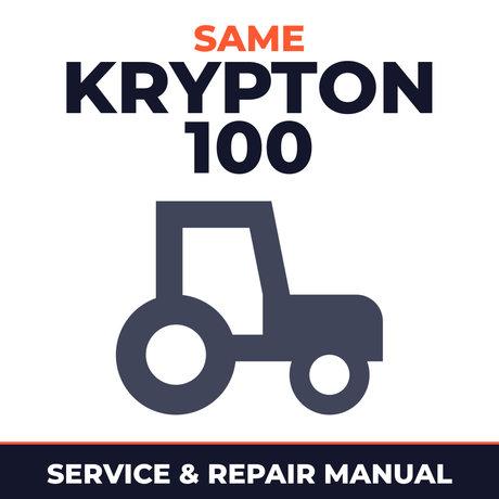 Same Krypton 100 Tractor Service & Repair Manual