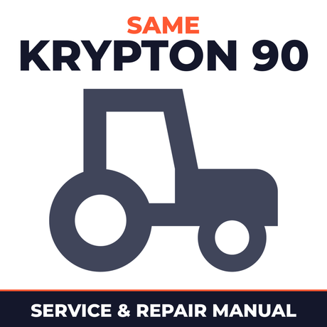 Same Krypton 90 Tractor Service & Repair Manual