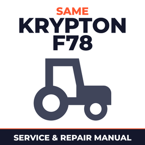 Same Krypton F78 Tractor Service & Repair Manual