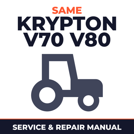 Same Krypton V70 V80 Tractor Service & Repair Manual