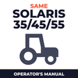Same Solaris 35/45/55 Tractors Operator's Manual