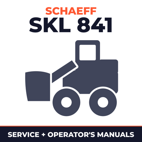SCHAEFF SKL 841 Wheel Loader Operation repair Manual