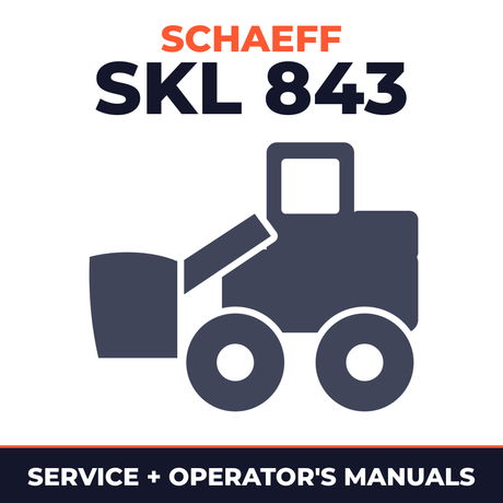 SCHAEFF SKL 843 Wheel Loader Operation repair Manual