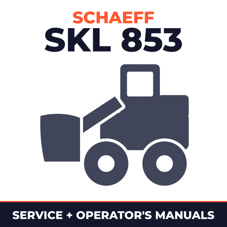 SCHAEFF SKL 853 Wheel Loader Operation repair Manual
