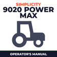 Simplicity 9020 Power Max Tractor Operator's Manual