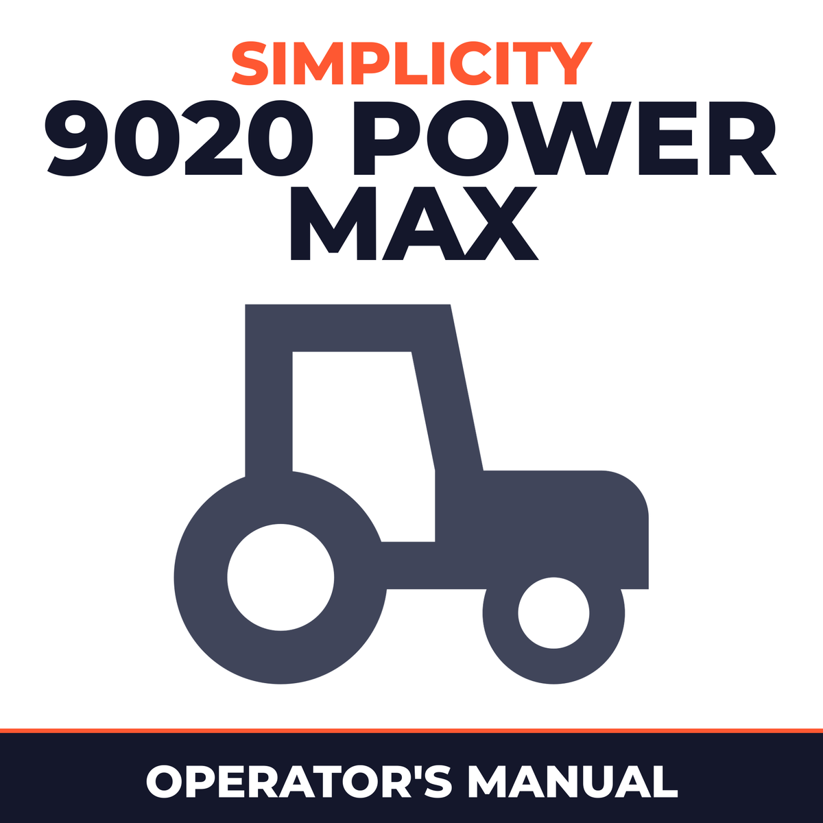 Simplicity 9020 Power Max Tractor Operator's Manual