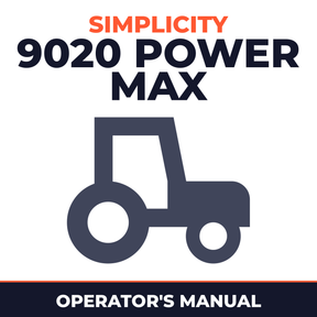 Simplicity 9020 Power Max Tractor Operator's Manual