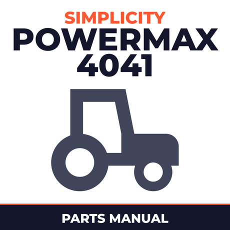 Simplicity Powermax 4041 Tractor Parts Manual