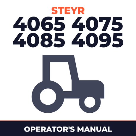 Steyr 4065 4075 4085 4095 Tractor Operator's Manual