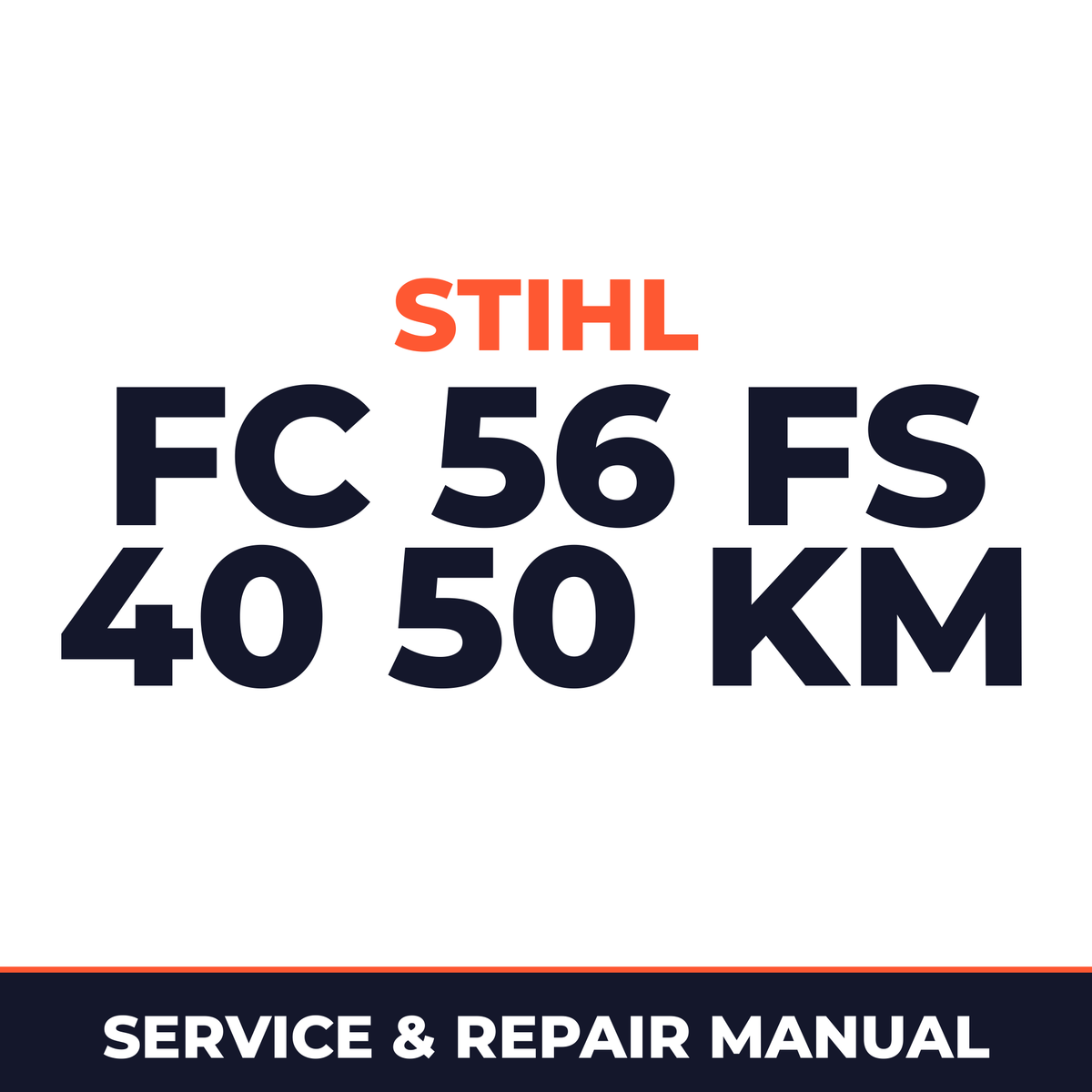 Stihl Fc 56 Fs 40 50 Km Series 4144 Components Machine Service & Repair Manual