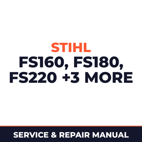 Stihl FS160 FS180 FS220 FS280 FS200 FS350 Brushcutters Service & Repair Manual