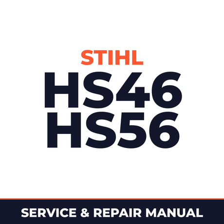 Stihl hs46 hs56 Machine Service & Repair Manual