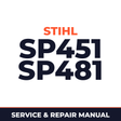 Stihl sp451 sp481 Machine Service & Repair Manual