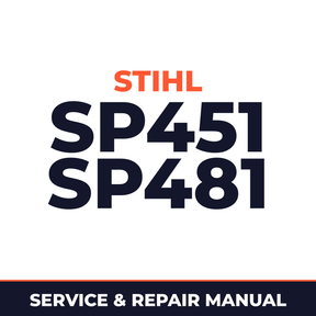 Stihl sp451 sp481 Machine Service & Repair Manual