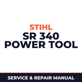 Stihl SR 340 Power Tool Machine Service & Repair Manual
