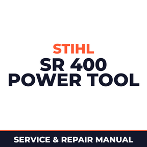 Stihl SR 400 Power Tool Machine Service & Repair Manual