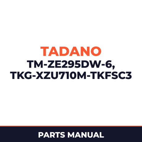 Tadano TM-ZE295DW(S)-6 41053630202A 5 SECT.SHORT BOOM/HINO TKG-XZU710M-TKFSC3 Parts Manual