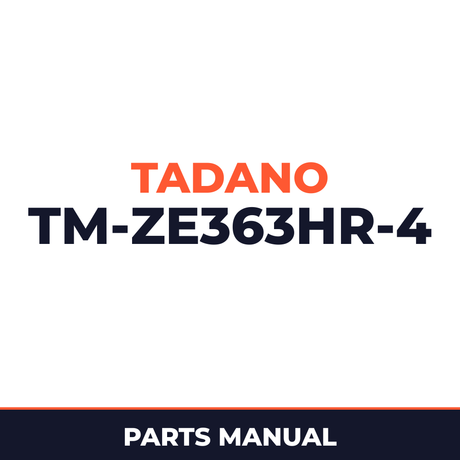 Tadano TM-ZE363HR-4 41002407013A FRAME/HOOK-IN,RADIO CONTROL(AWL) Parts Manual