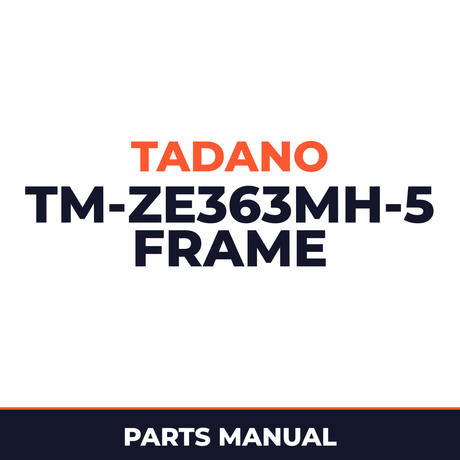 Tadano TM-ZE363MH-5 41002504063A FRAME/MANUAL VALVE,HOOK-IN Parts Manual