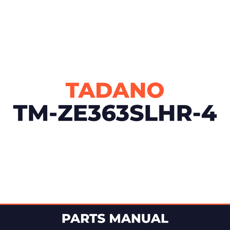 Tadano TM-ZE363SLHR-4 41002401234A FRAME/HOOK-IN,RADIO CONTROL Parts Manual